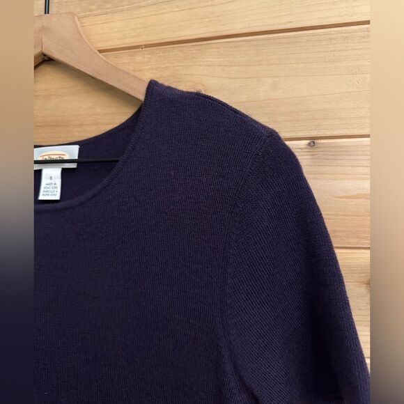 Vintage Talbots Size Medium Eggplant Purple Merino Wool  Maxi Dress - Picture 8 of 12